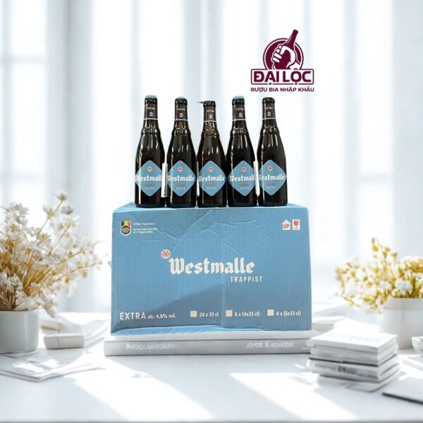 Bia Trappist Westmalle Extra - Thùng 24 Chai 330ml