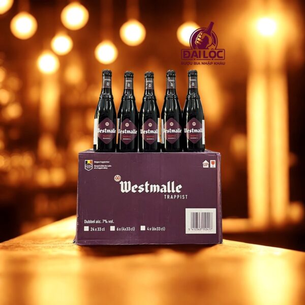 Bia Trappist Westmalle Dubbel - Thùng 24 Chai 330ml