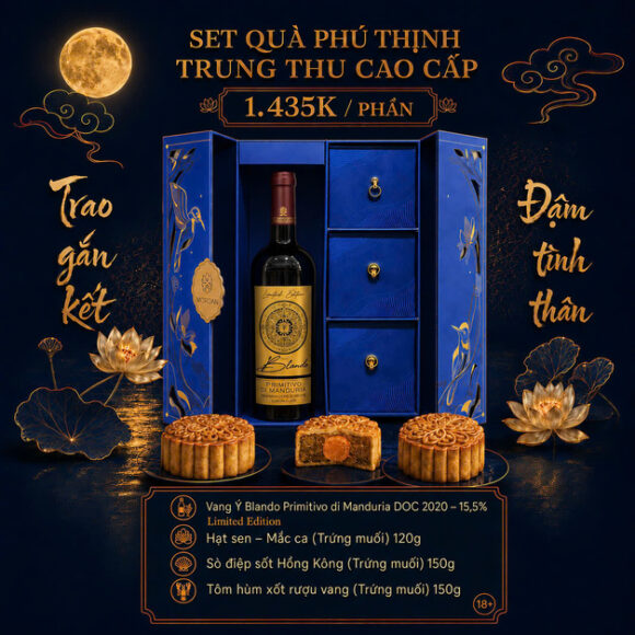 Hộp Quà Trung Thu Vang Ý Blando Primitivo Di Manduria 15,5%