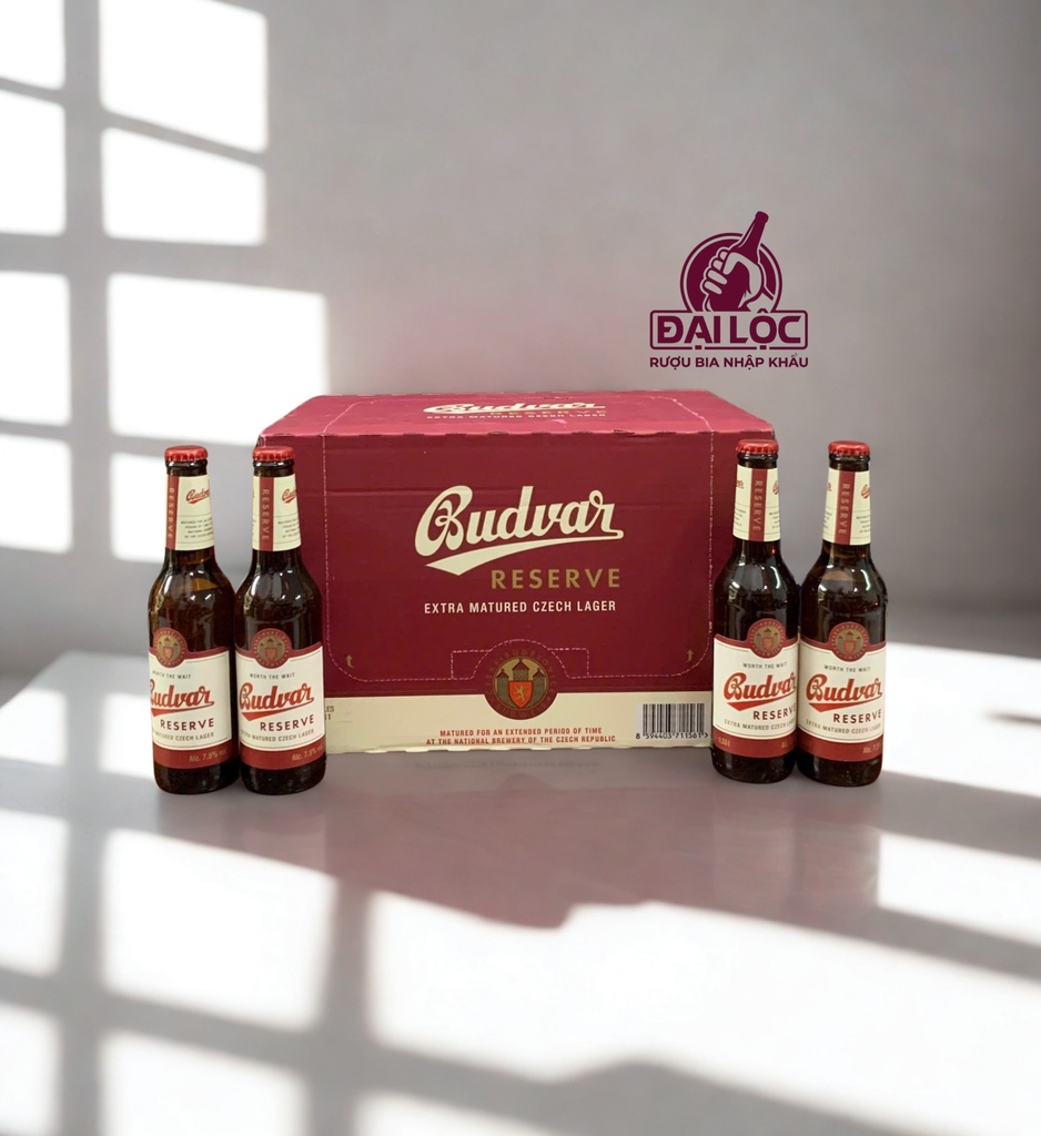 Bia Budweiser Budvar Reserve 7,5% Thùng 24 Chai 330ml
