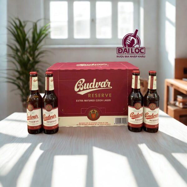 Bia Budweiser Budvar Reserve 7,5% Thùng 24 Chai 330ml