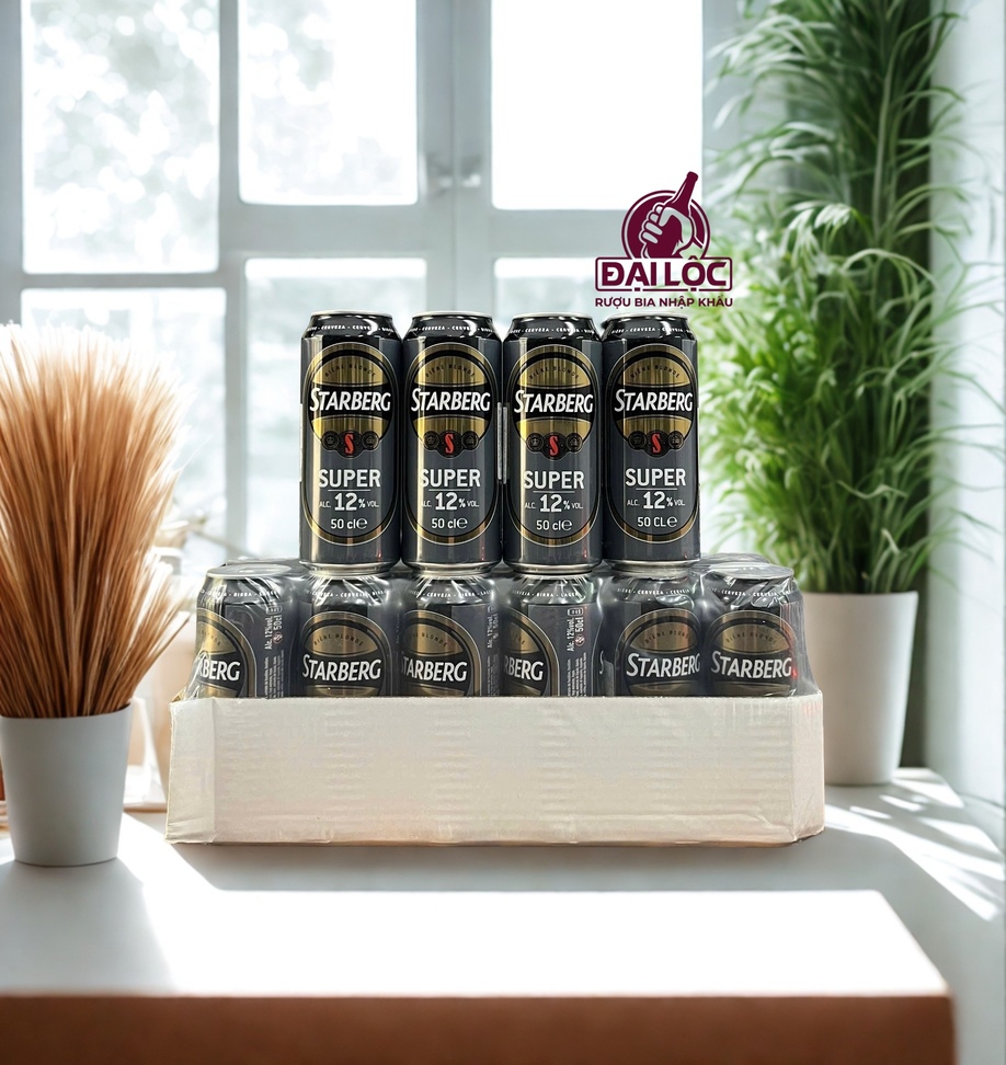 Bia Pháp Starberg Super 12% - Thùng 24 Lon 500ml
