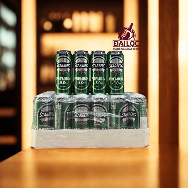 Bia Starberg Premium 5% - Thùng 24 Lon 500ml