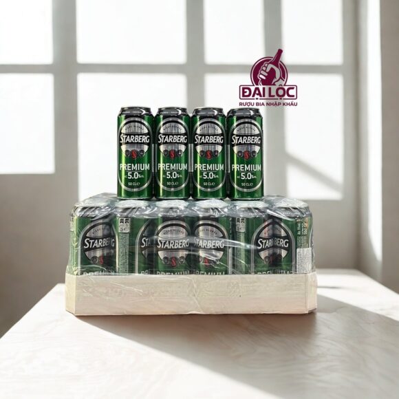 Bia Starberg Premium 5% - Thùng 24 Lon 500ml