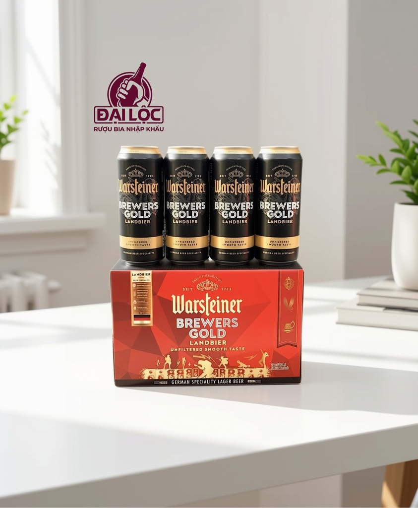 Bia Warsteiner Brewers Gold 5,2% Thùng 12 Lon 500ml